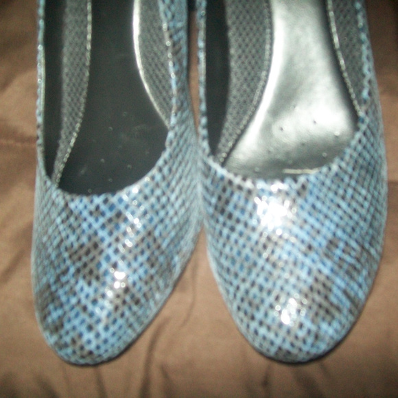aerology low heels comfort shoes 10m blue snake - Picture 5 of 5